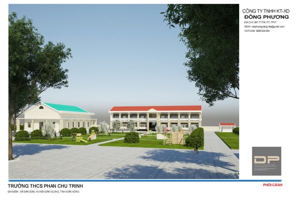 Nhận vẽ phối cảnh tổng mặt bằng trường học giá rẻ