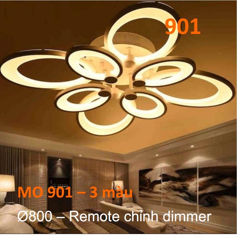 Đèn ốp trần hình cánh bướm led 3 chế độ màu 901