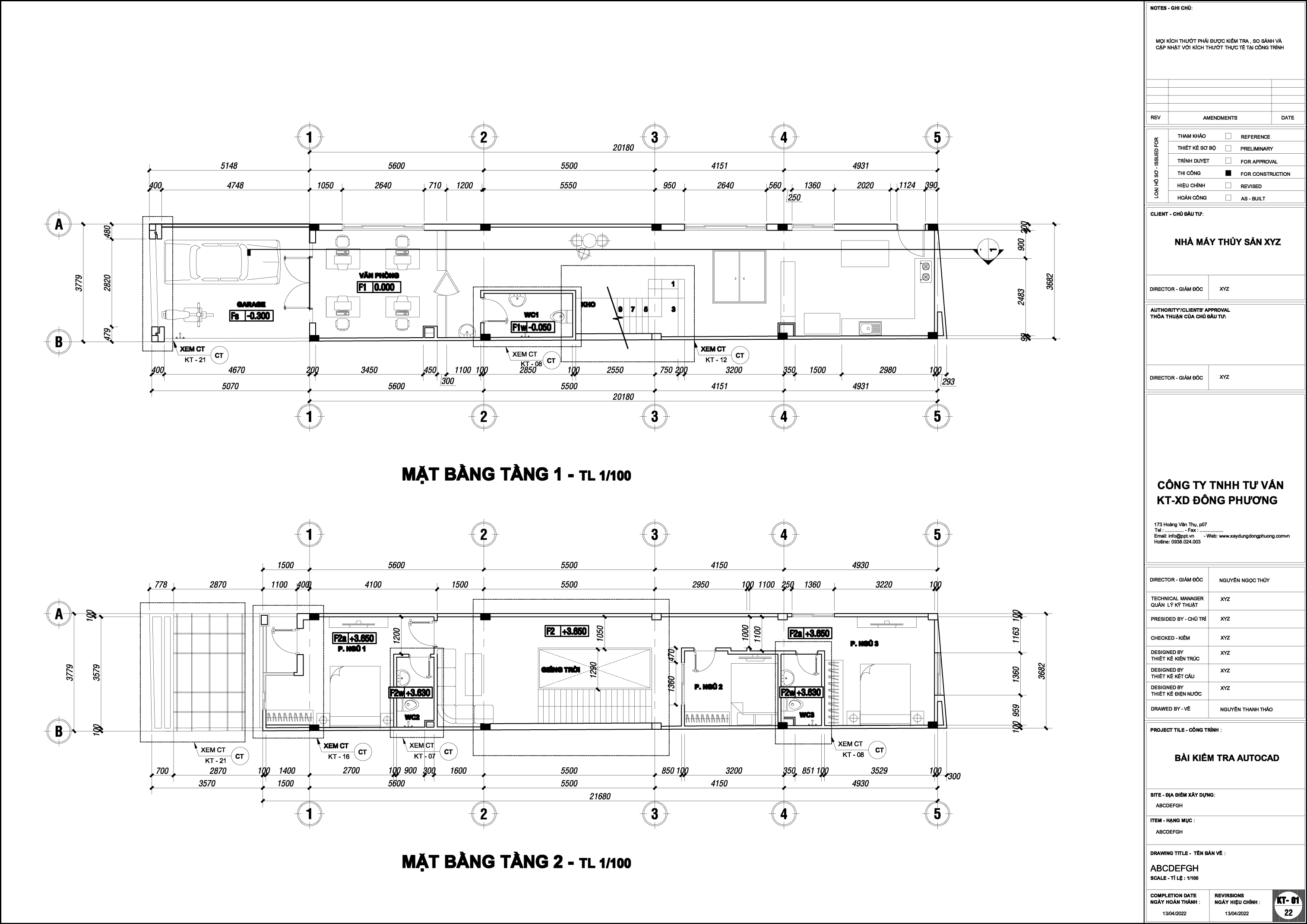 Lớp Autocad 2022